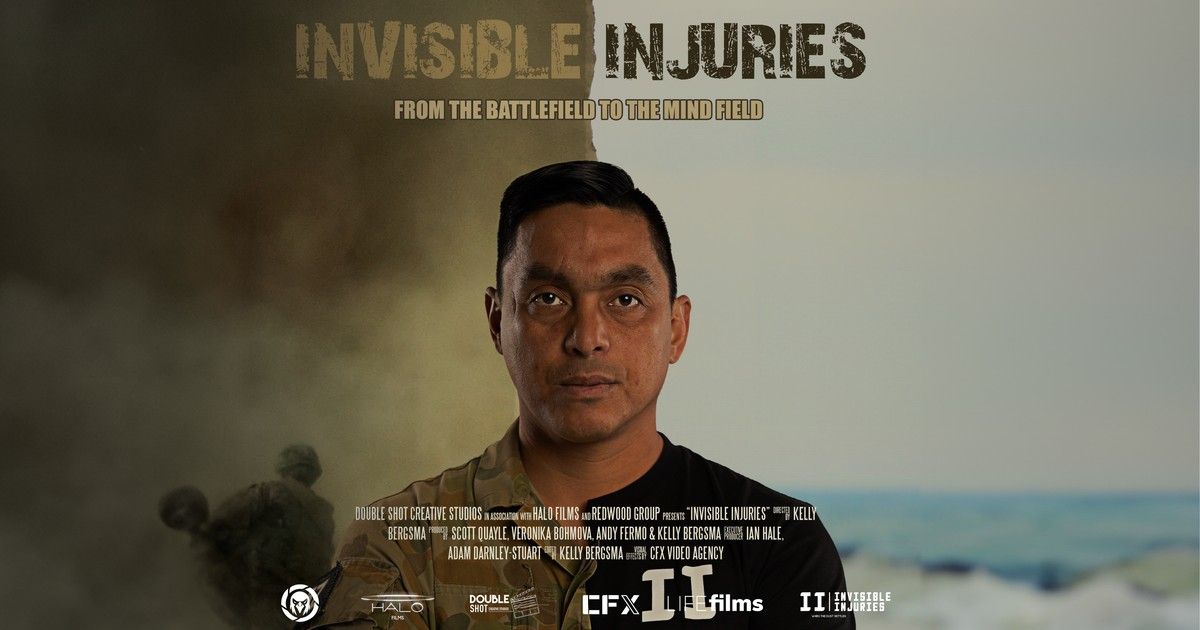 nvisible Injuries documentary poster featuring veteran Andy Fermo