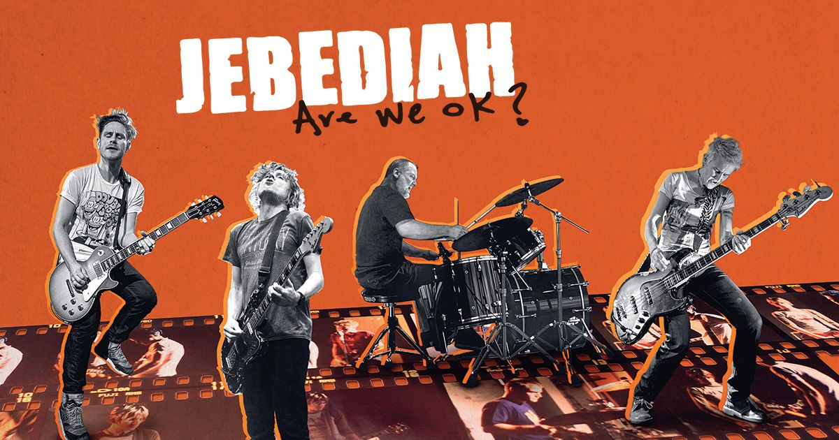 Orange Jebediah: Are We OK? documentary poster featuring the band performing live